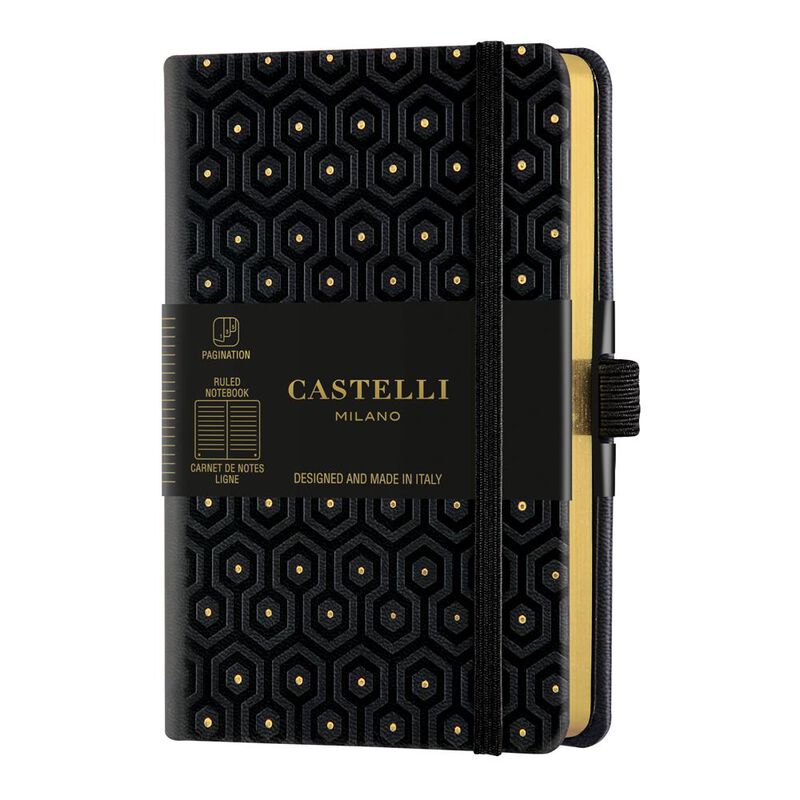 Castelli Copper and Gold Pocket Ruled Honey Gold Notebook image number 0